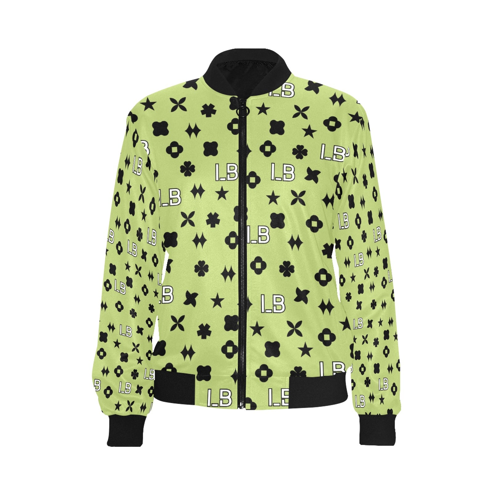 Women's All Over Print Bomber Jacket(Model H36) - LauBelle Brand