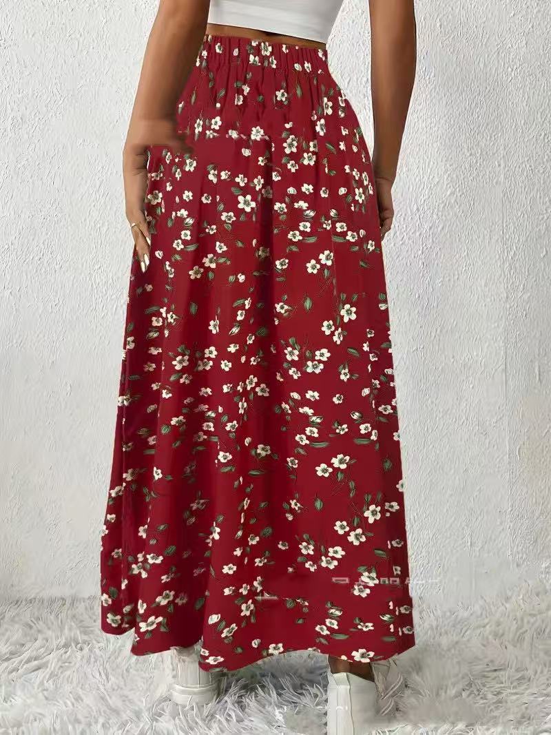 ChicSide Printed Slit Skirt for Women - LauBelle Brand
