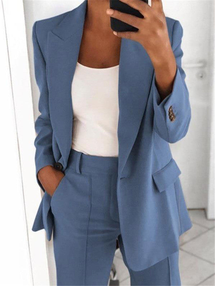ChicLap Slim Suit: Trendy Blazer & Trousers Set - LauBelle Brand