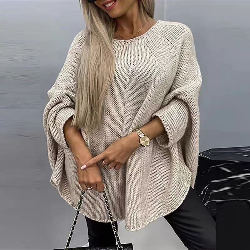 CozyBatwing Oversized Knit Pullover Sweater Shawl - LauBelle