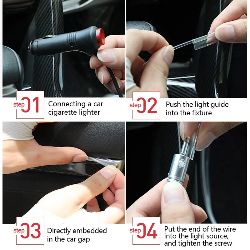 RGB Interior Car Light Strips with Customizable Installation
