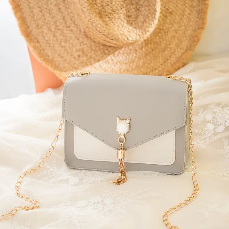 Womens Designer PU Leather Crossbody Shoulder Bag
