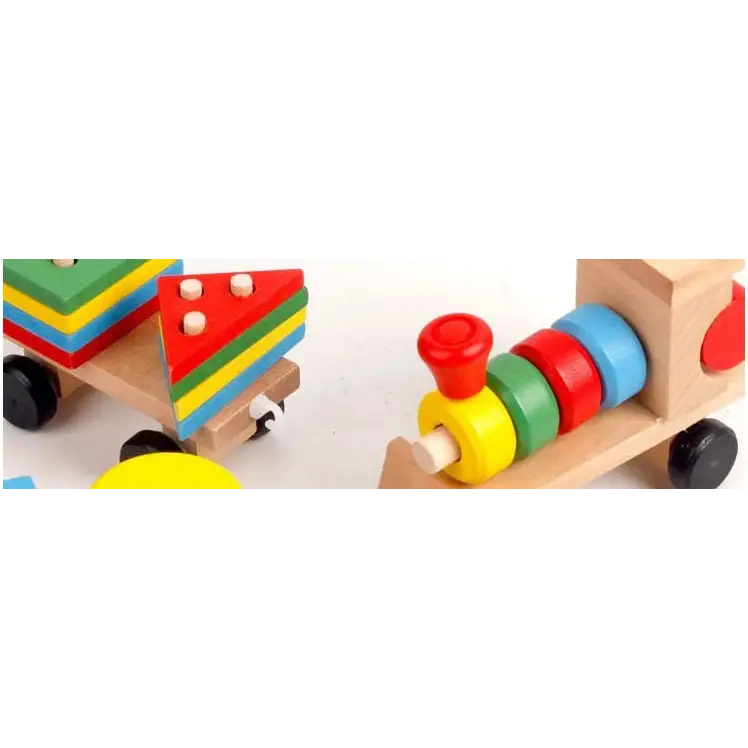 3-in-1 Wood Train Tractor: Educational Toy - default