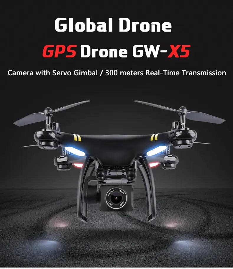 GW168 Remote Control Drone with LED Light and 3D Roll Functions