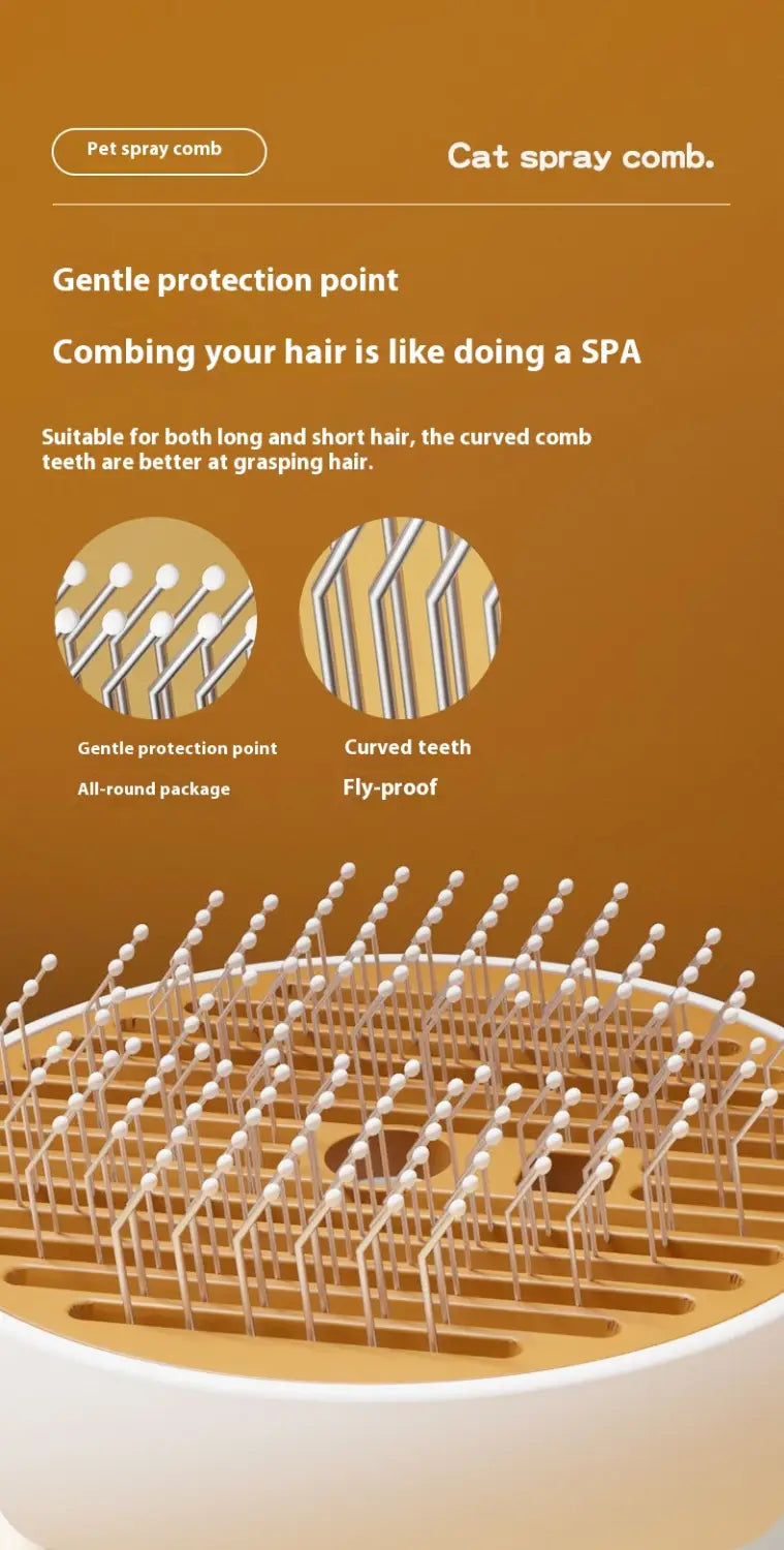 Pet Spray Comb Brush for Cats and Dogs