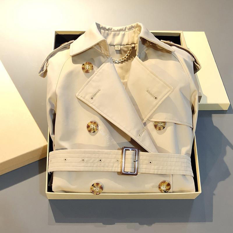 BritFront Double-Breasted Trench Coat - LauBelle