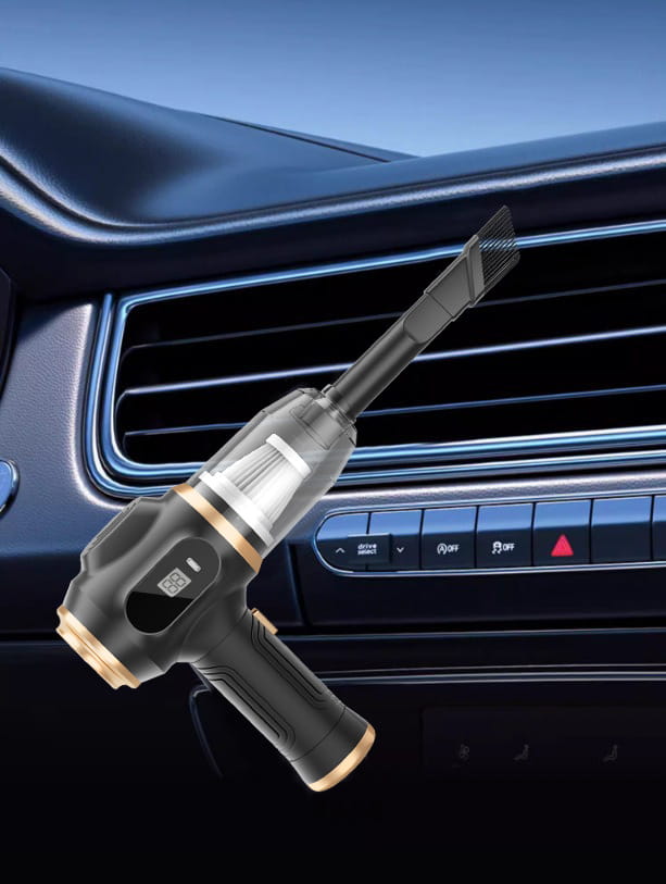 USB Digital Display Dual Use Blower and Suction Device Black