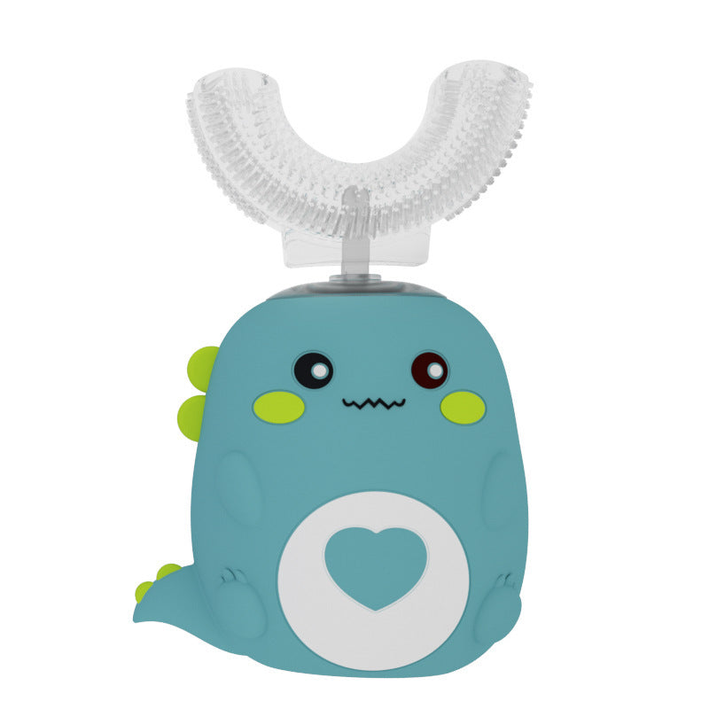 Children'S Electric Toothbrush Food Grade Silicone Oral 360 Degree Automatic Usb Charging Smart Children'S Toothbrush U-Shaped - LauBelle