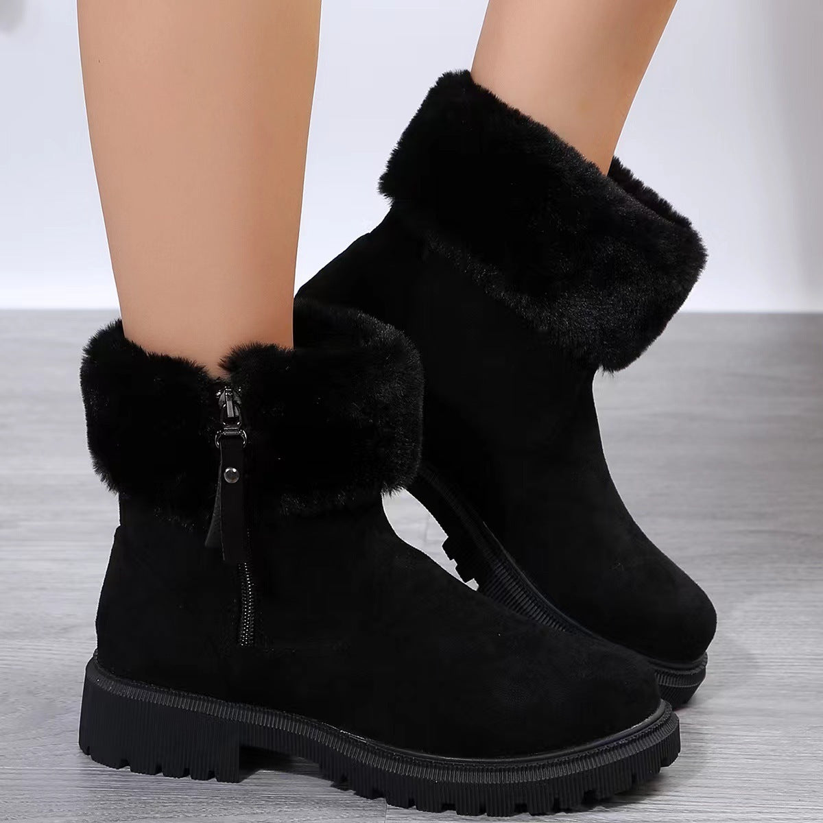 CozyChic Side-Zip Plush Winter Boots for Women - LauBelle Brand