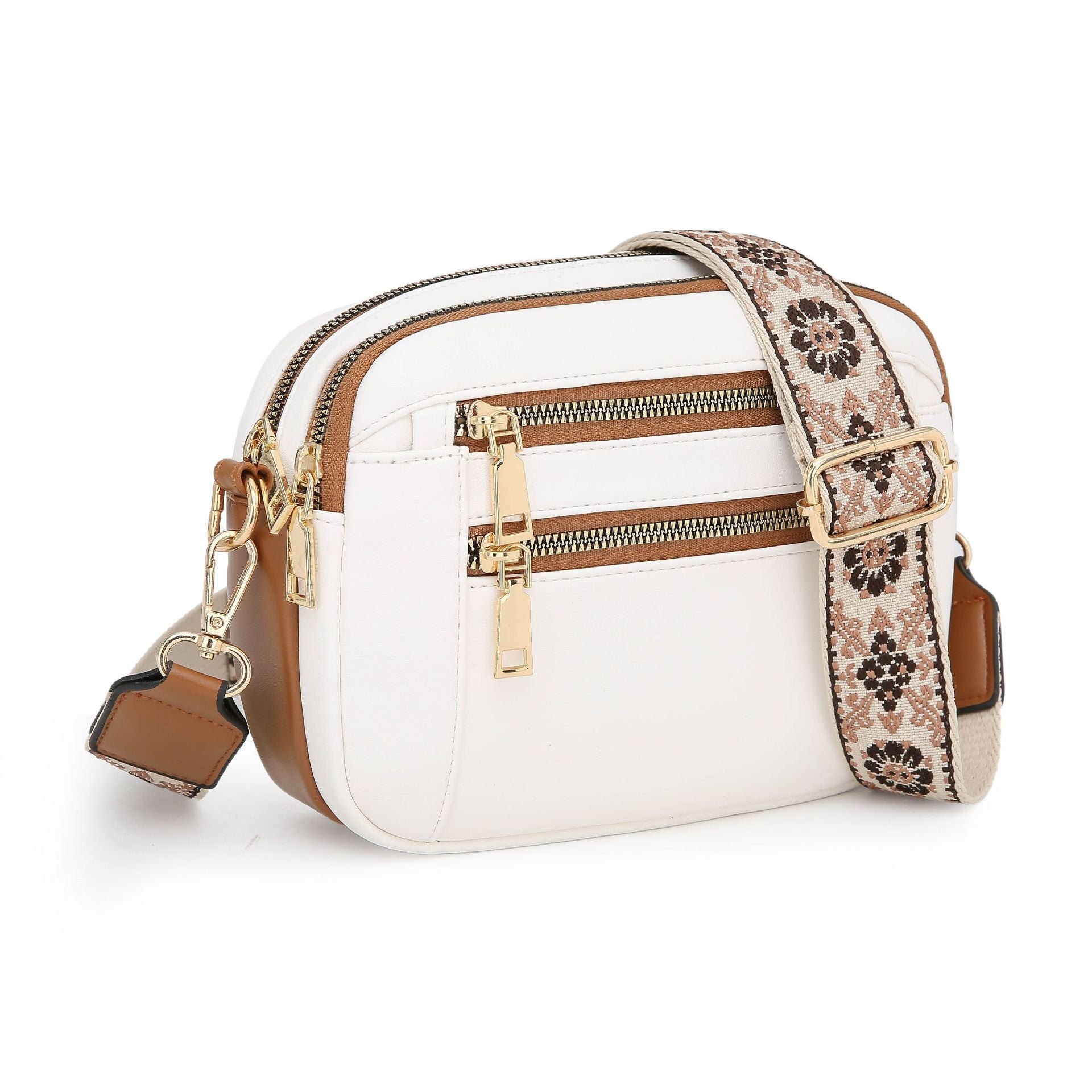 Chic Two-Tone PU Crossbody Wallet Bag for Women - LauBelle Brand