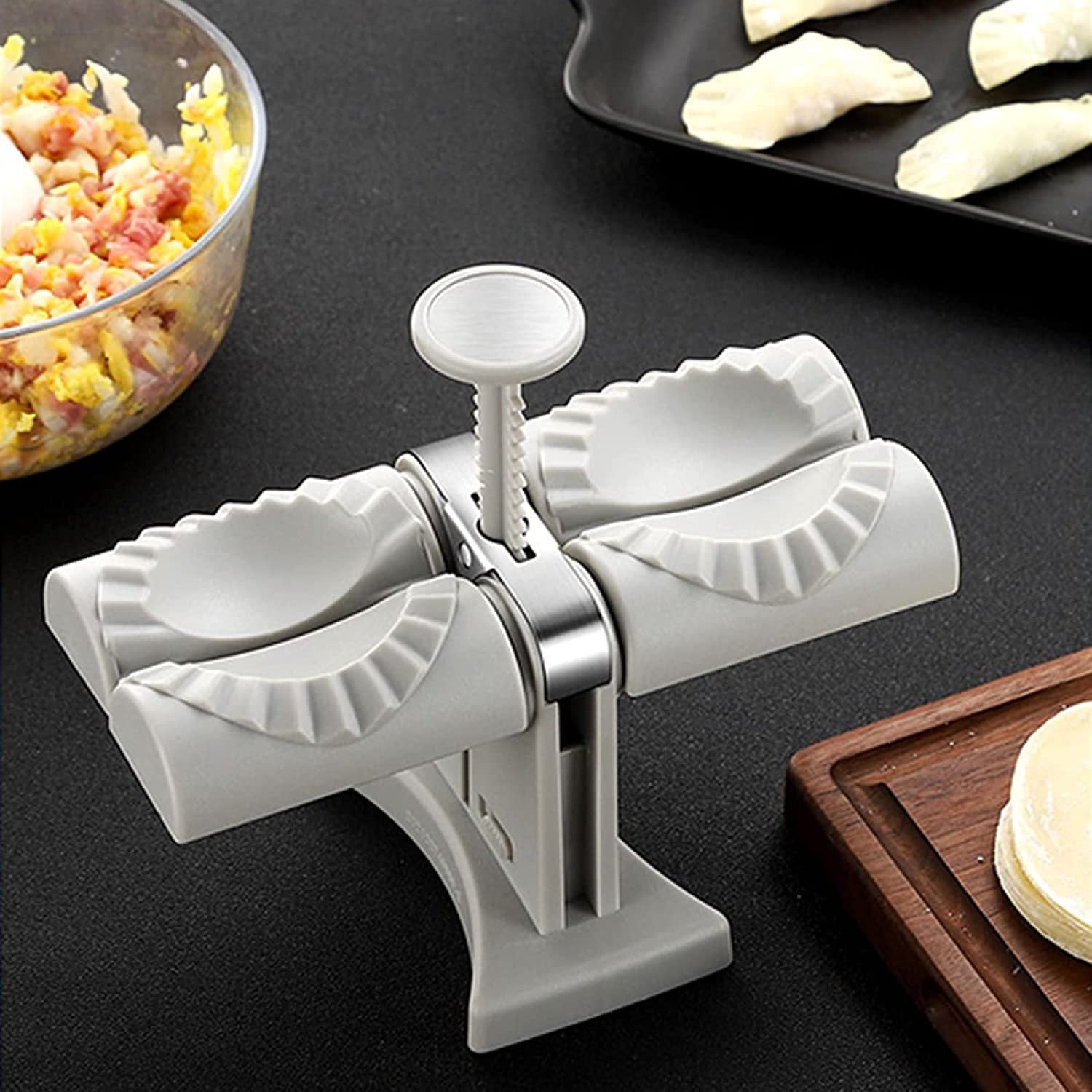 Dumpling DuoPress: Double Head Mold & Noodle Maker - LauBelle Brand
