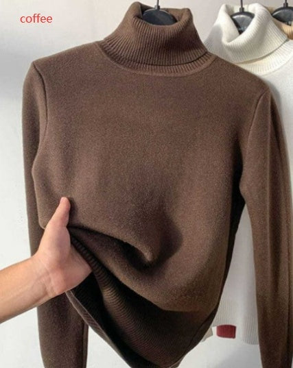 Elegant Thick Knit Turtleneck Sweater for Women - LauBelle