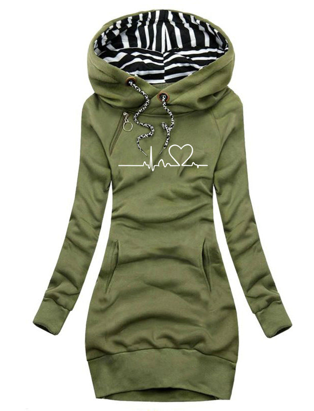 Heart Wave Women's Cozy Hoodie Pullover - LauBelle Brand