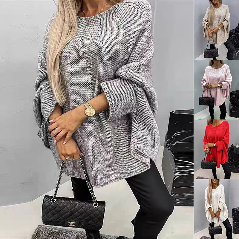 CozyBatwing Oversized Knit Pullover Sweater Shawl - LauBelle Brand