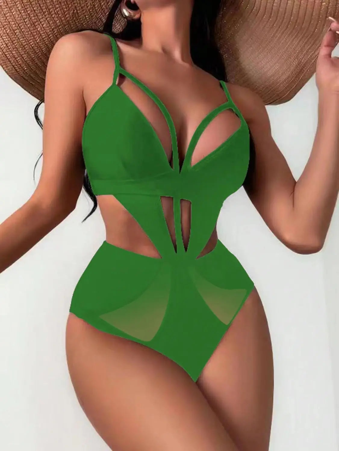 Women’s Plain Cloth European And American One-piece Swimsuit