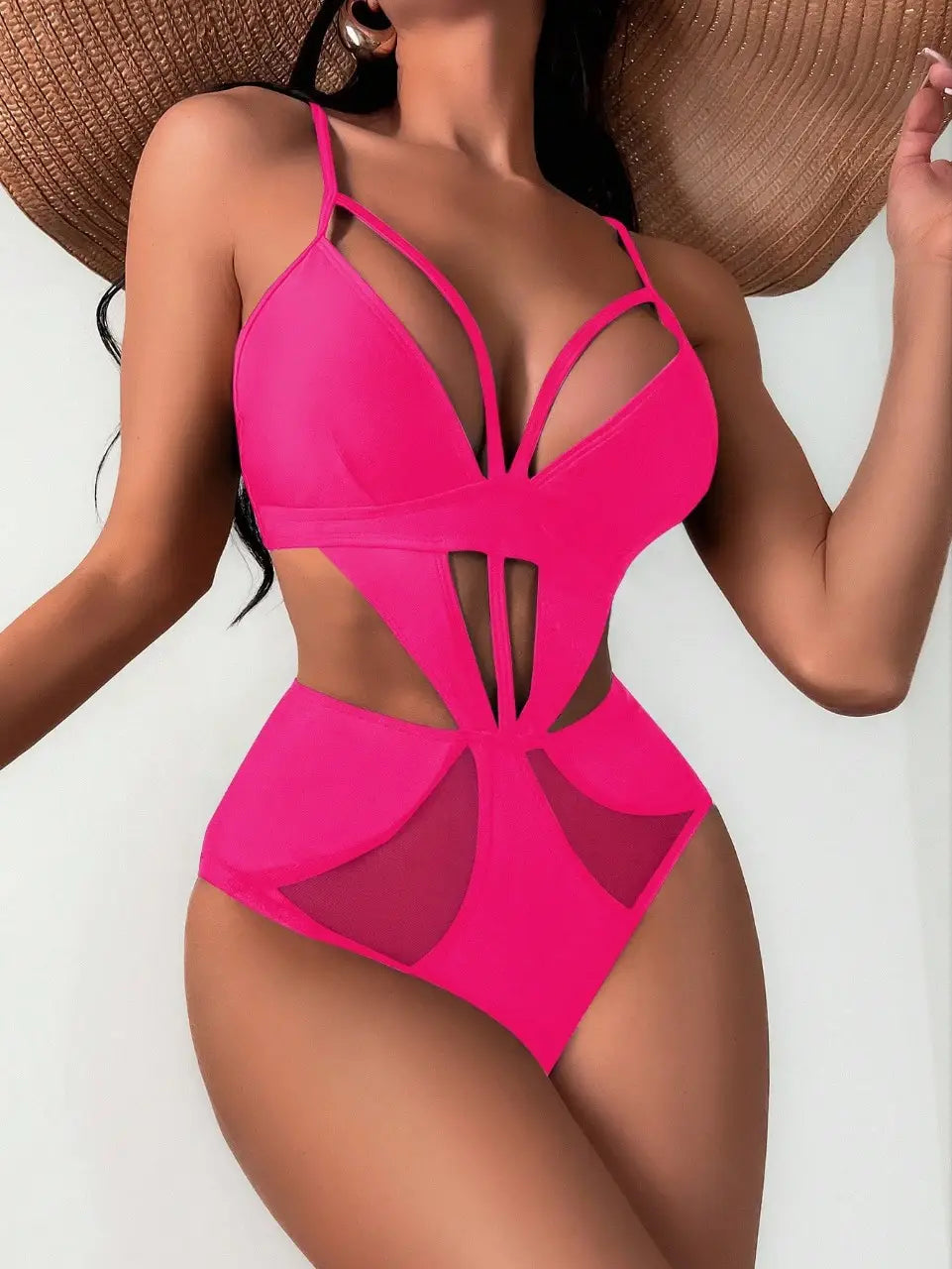 Women’s Plain Cloth European And American One-piece Swimsuit