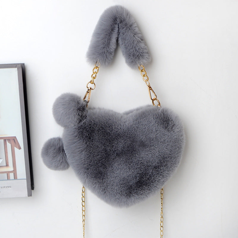Plush Love Heart Handbag – Valentine’s Day Purse - LauBelle Brand