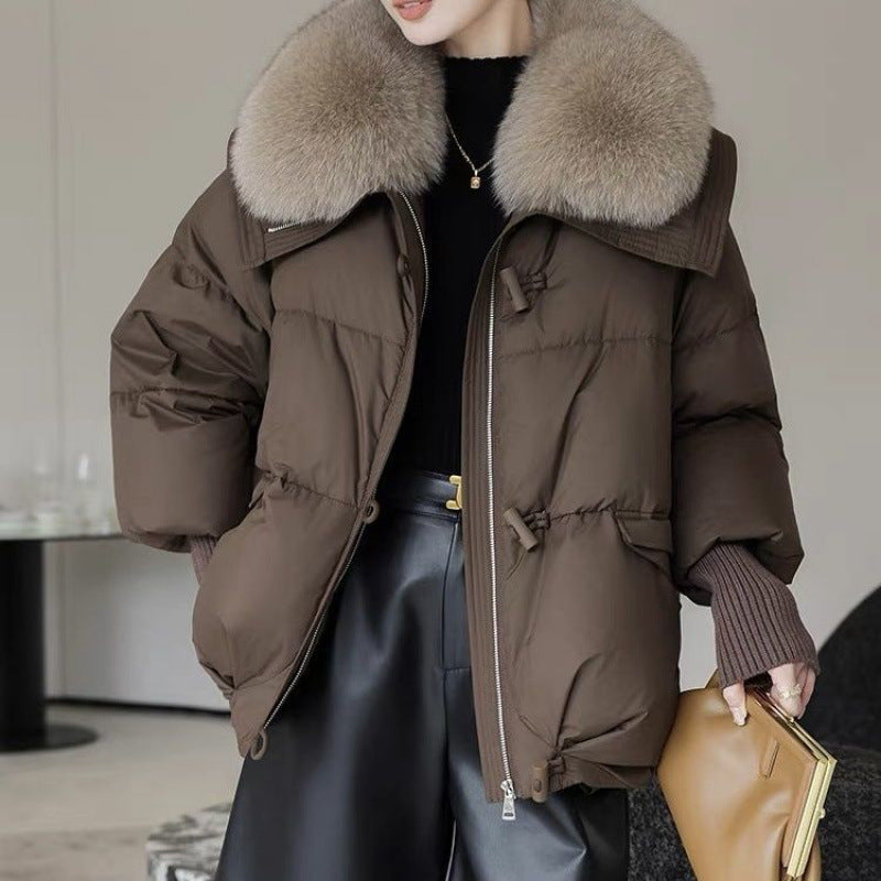 CozyFluff Women's Short Fur Collar Jacket - LauBelle Brand