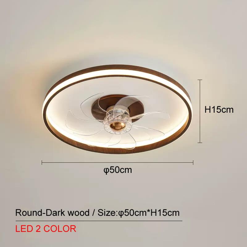 LED Ceiling Fan Lamp with Plastic Blades for Multiple Rooms 64W 220V