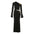 3D Deco SlimFit Diagonal Collar Dress Suit - Black / S