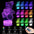 3D Teddy Bear Optical Acrylic Night Light Black1 / 16 colors remote