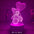 3D Teddy Bear Optical Acrylic Night Light White / Colorful touch