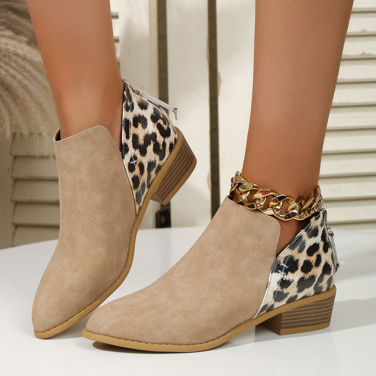 WildStride Women's Leopard Pointed Boots - LauBelle Brand