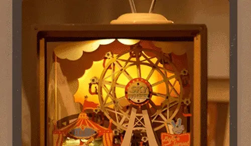 Leather and PET Case with Roller Coaster and Movable Circus Design