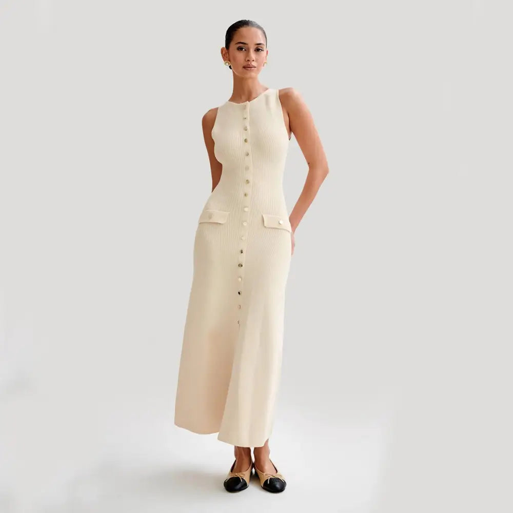 Chic Knit Dress for Flattering Silhouette - LauBelle Brand