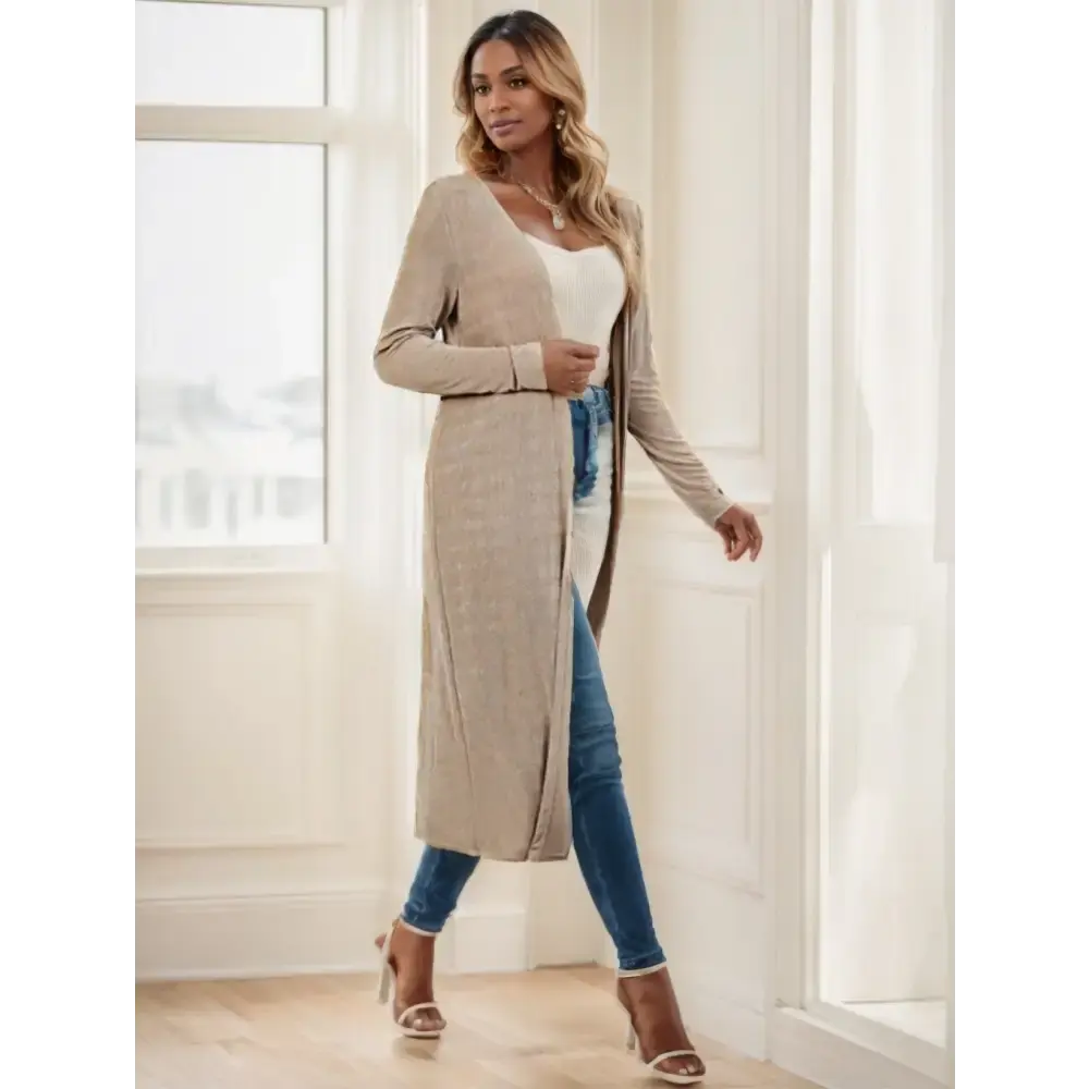 CozyChic Womens Longline Knit Cardigan in Ultra Soft Yarn - LauBelle