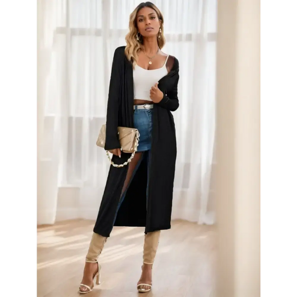 CozyChic Womens Longline Knit Cardigan in Ultra Soft Yarn - LauBelle