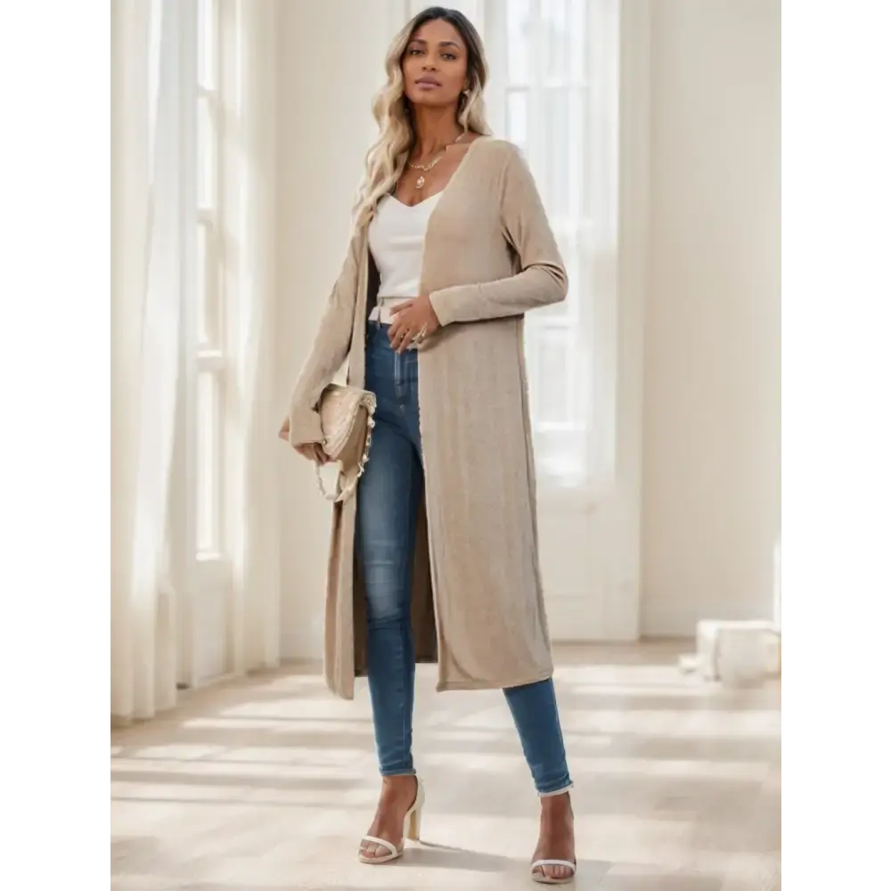 CozyChic Womens Longline Knit Cardigan in Ultra Soft Yarn - LauBelle Brand