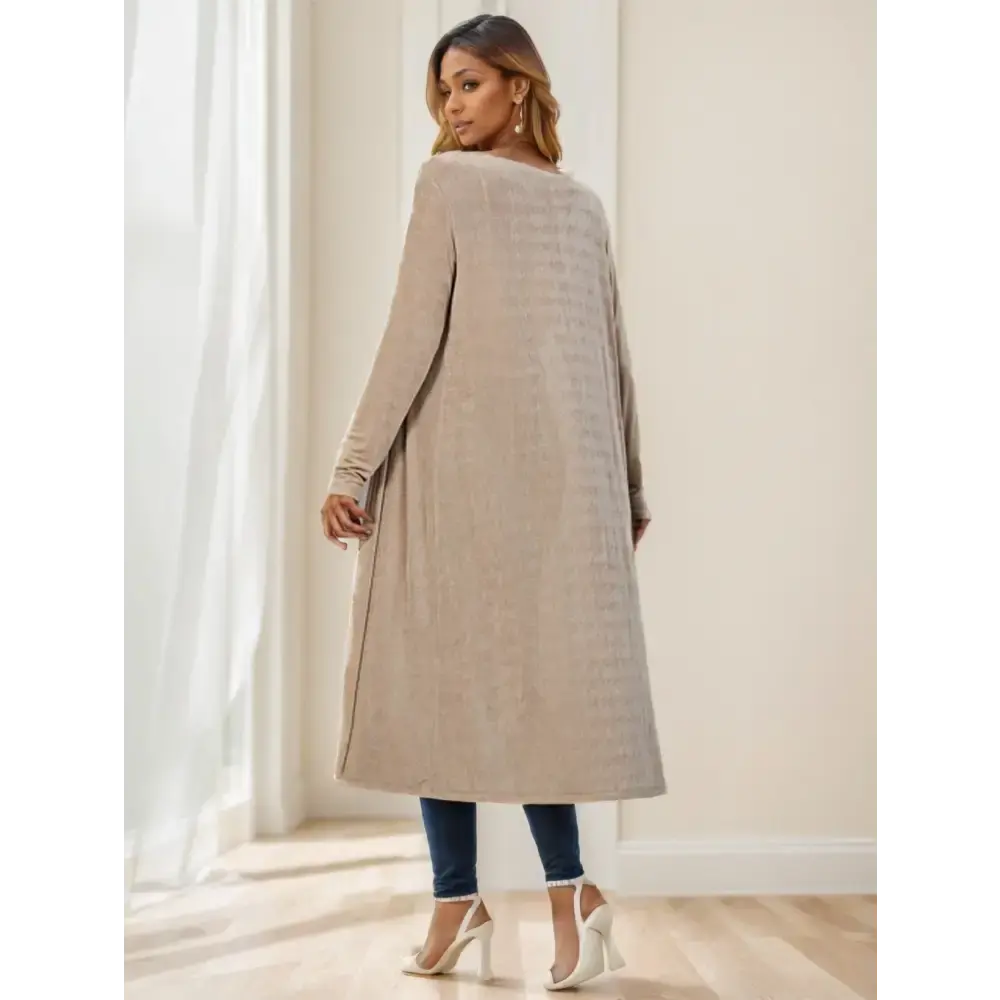 CozyChic Womens Longline Knit Cardigan in Ultra Soft Yarn - LauBelle Brand