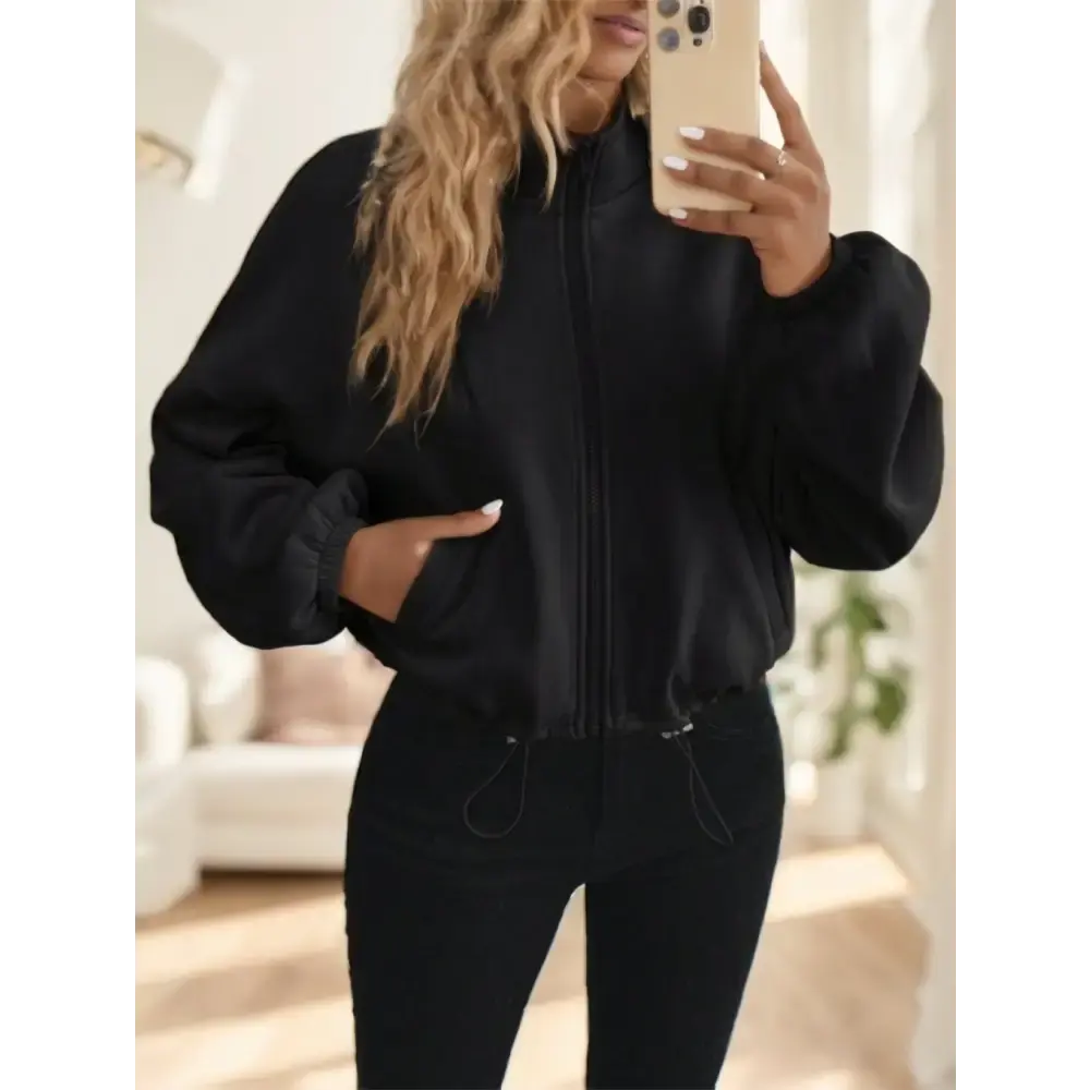 Pink Hooded Zip-Up Bomber Jacket - LauBelle Brand