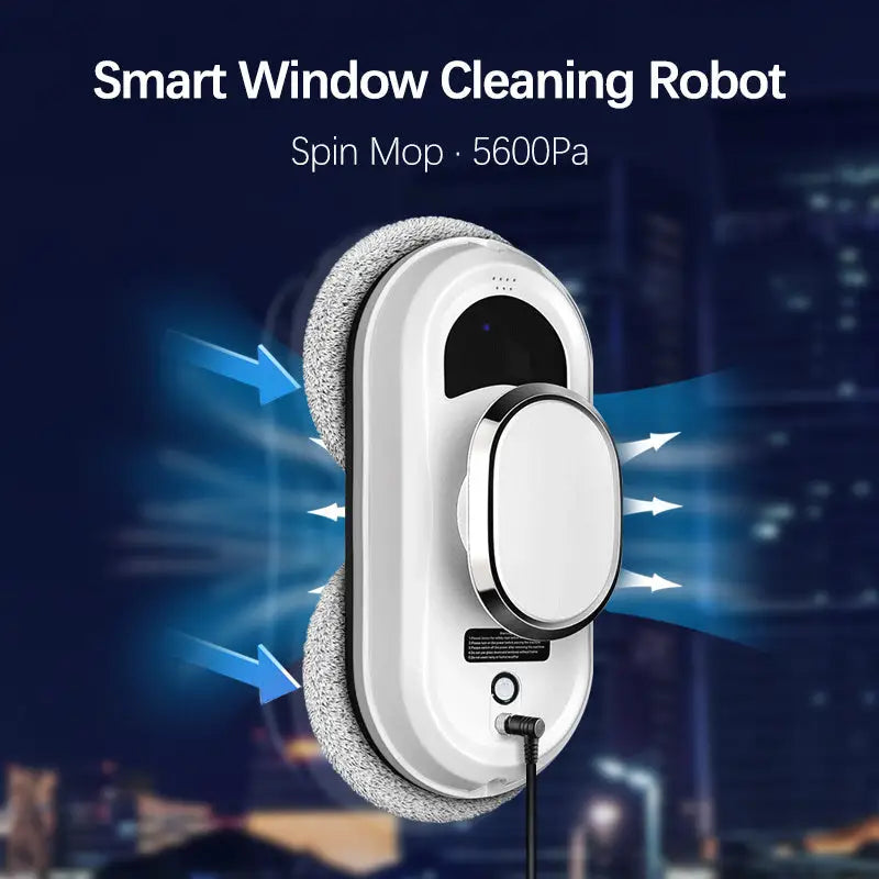 Smart Window Cleaning Robot – 5600Pa Suction Robotic Glass Cleaner with Remote Control for Windows, Tiles & Glass Doors - LauBelle