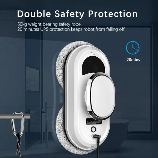 Smart Window Cleaning Robot – 5600Pa Suction Robotic Glass Cleaner with Remote Control for Windows, Tiles & Glass Doors - LauBelle