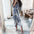 European American Print Shirt Dress with Lace Up Detail - LauBelle Brand