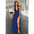 Spring Silk Maxi: Halter V-Neck Slit Dress - LauBelle