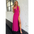 Spring Silk Maxi: Halter V-Neck Slit Dress - LauBelle