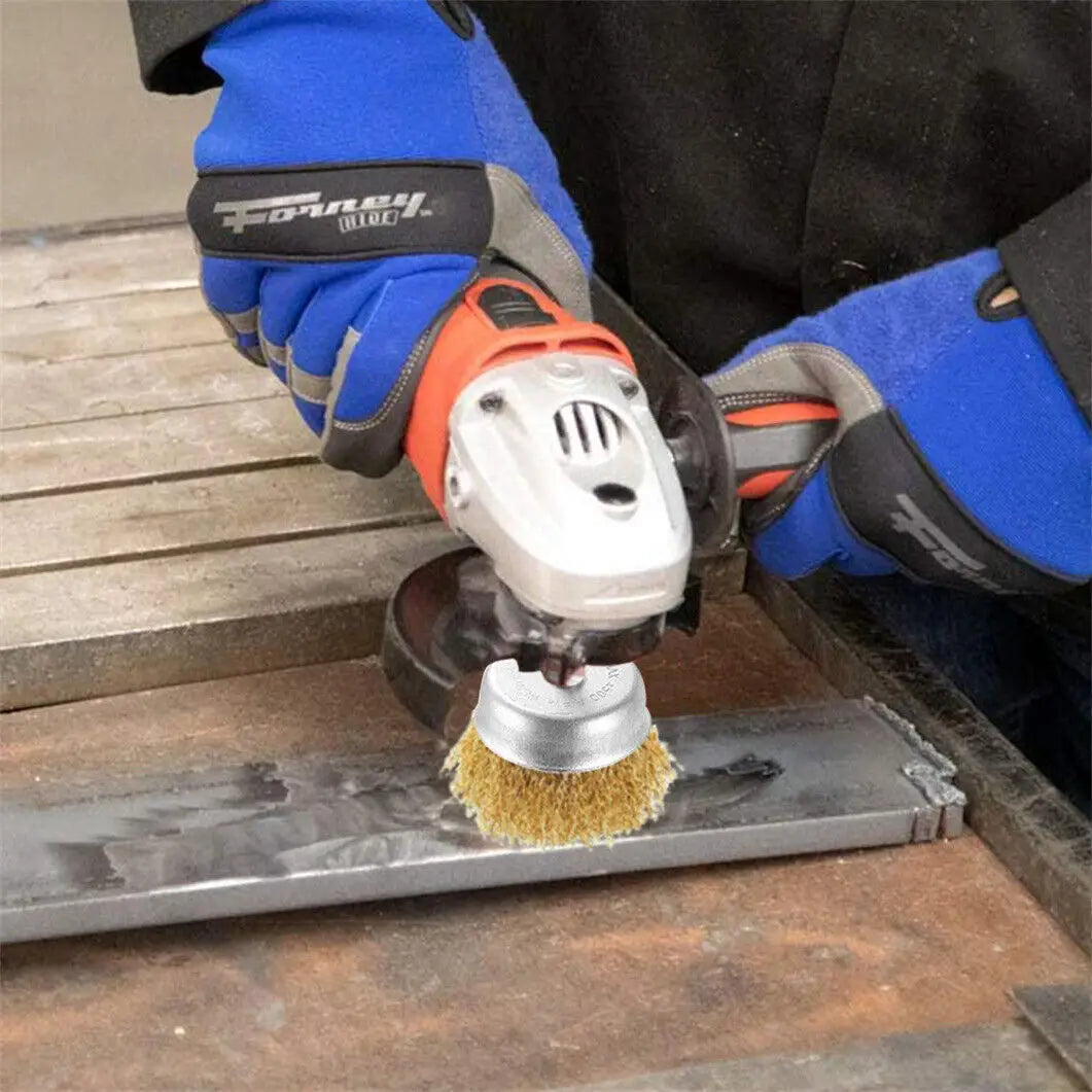Steel Wire Grinding Brush Set 9 Pieces for Rust and Paint Removal