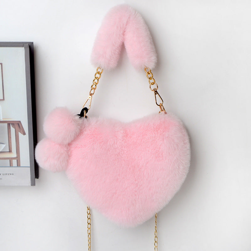Plush Love Heart Handbag – Valentine’s Day Purse - LauBelle Brand