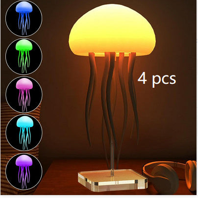 Jellyfish Mood Lamp LED Jellyfish Night Light Portable Jellyfish Lamp Jellyfish Decorations Smart Table Lamp For Bedside Desk - LauBelle