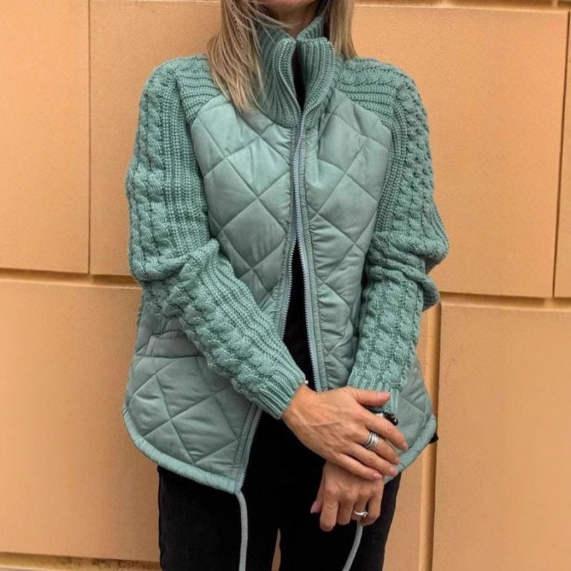 Arctic Chic: Knitted Stitch Warmth Jacket for Women - LauBelle Brand