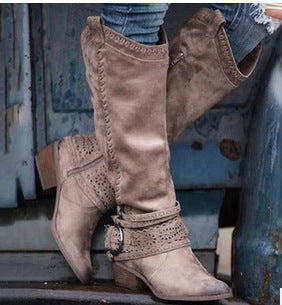 Knightly Chic: Women's Mid Martin Boots Collection - LauBelle Brand