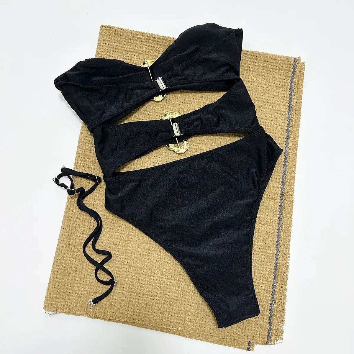 One-piece Swimsuit Sexy Bikini Women’s Solid Color
