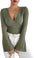 Ribbed V-Neck Flare Sleeve Slim Autumn Top for Women - LauBelle Brand