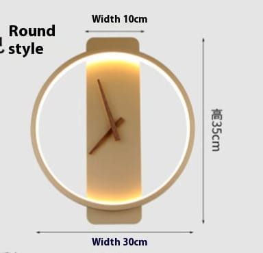 Nordic LED Wall Lamp in Gold or Black Round and Square Styles