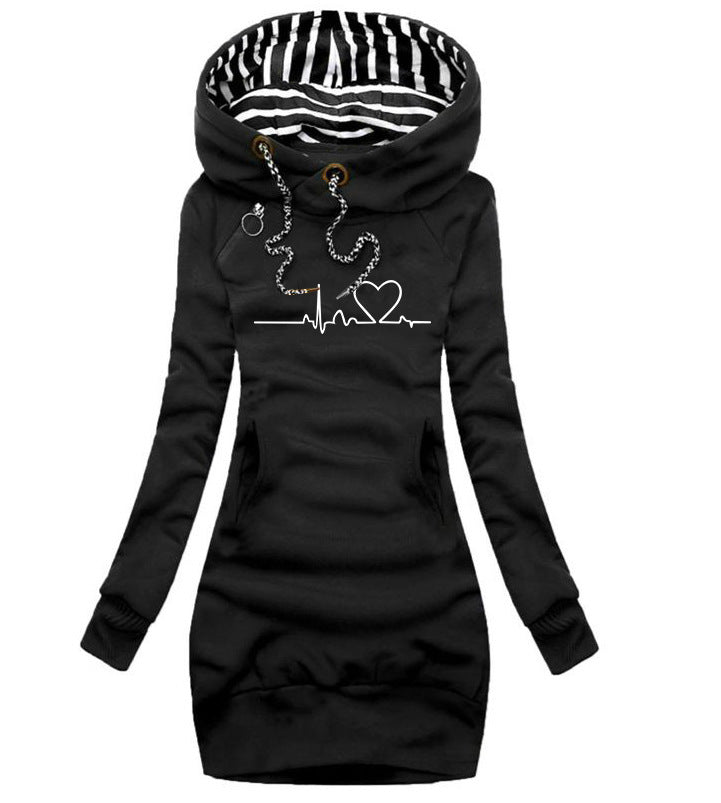 Heart Wave Women's Cozy Hoodie Pullover - LauBelle Brand