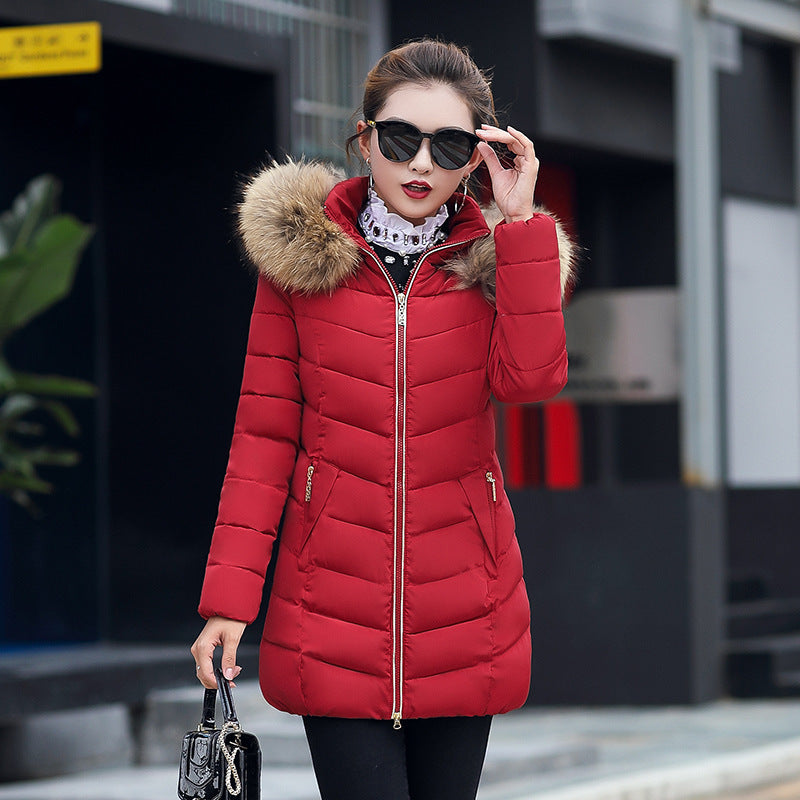 CozyChic Fur-Trim Slim Cotton Jacket - LauBelle Brand
