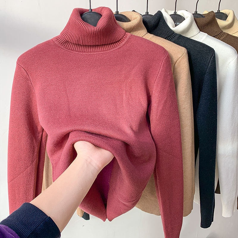 Elegant Thick Knit Turtleneck Sweater for Women - LauBelle Brand